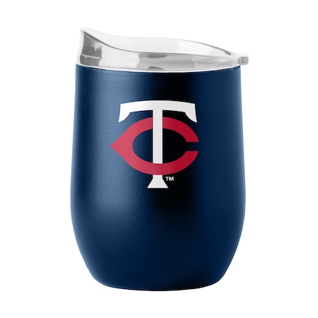 Logo Brands Minnesota Twins 16oz Flipside Powder Coat Curved Beverage 517-S16PB-34